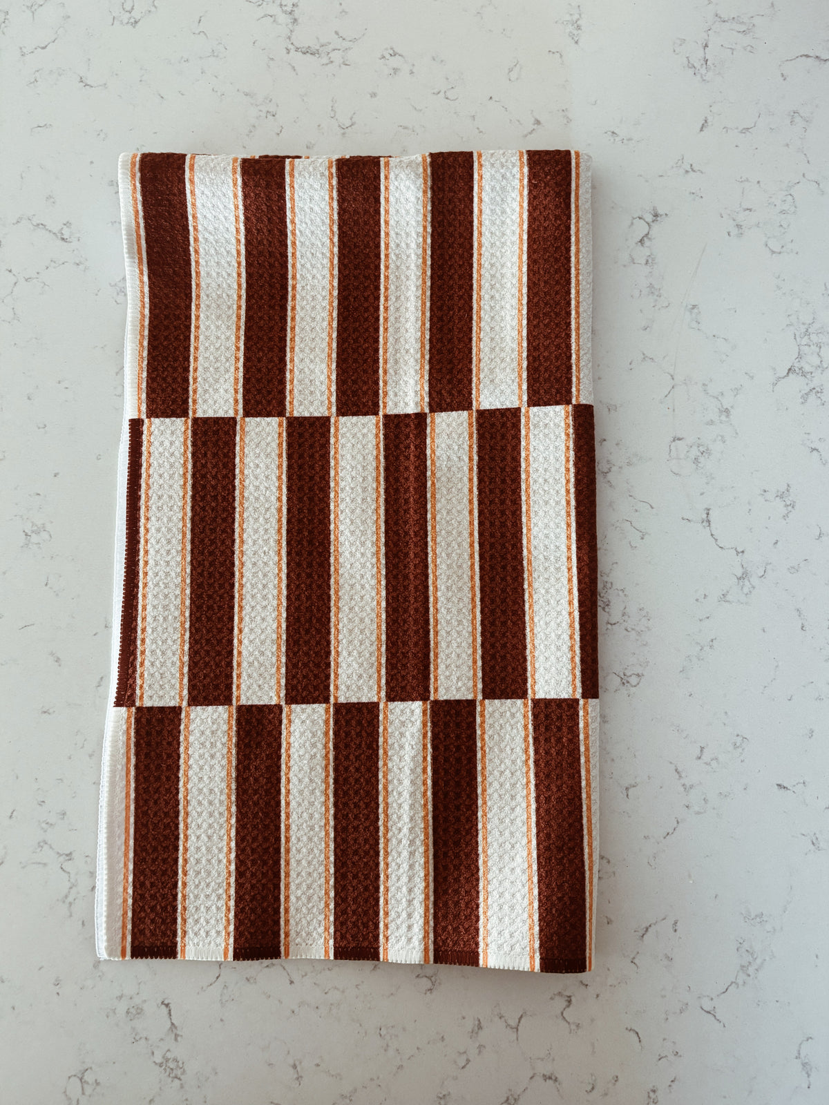 Fall red stripe kitchen towel