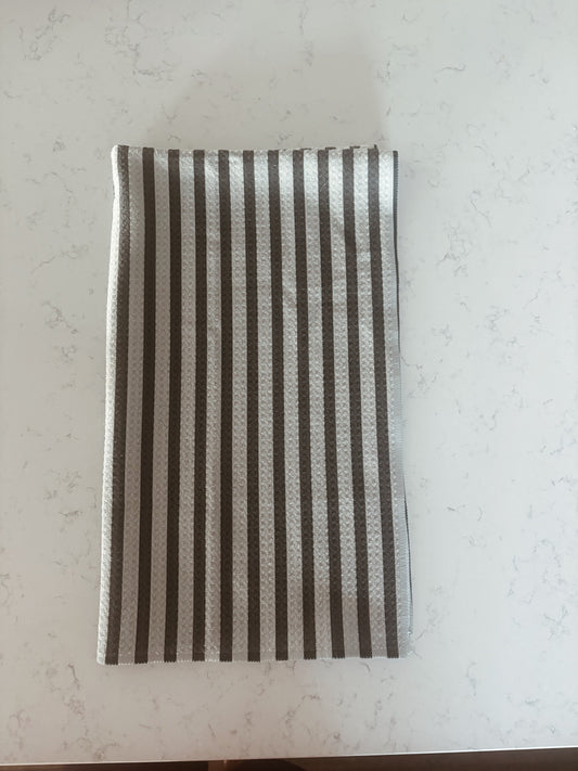 Green and mint stripe kitchen towel