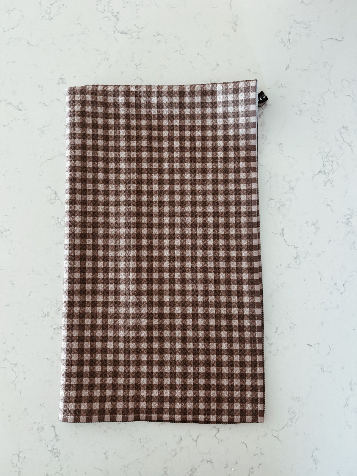 brown gingham towel