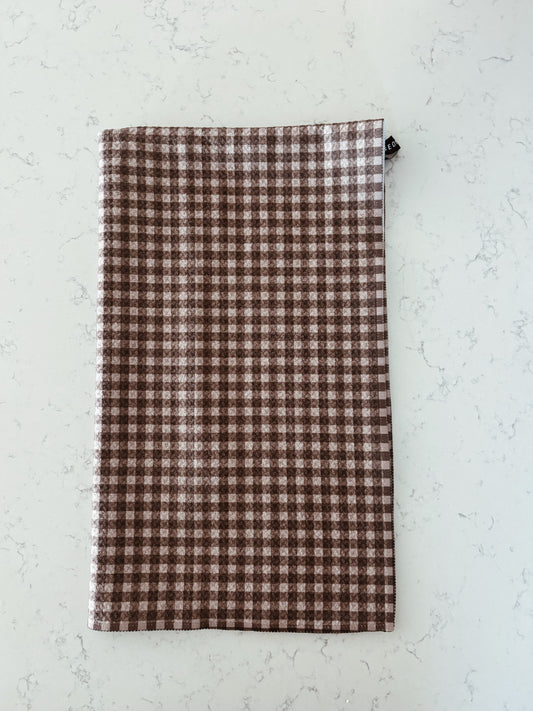 brown gingham towel