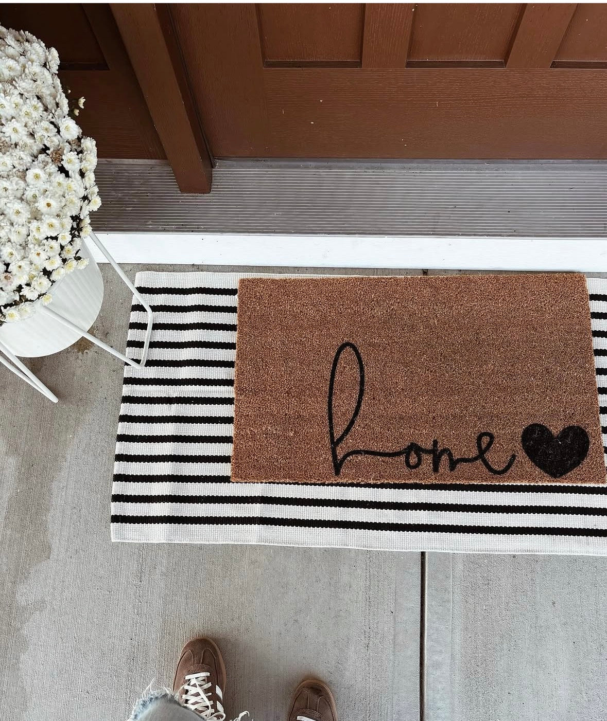 Front porch bundle with the home🖤 doormat